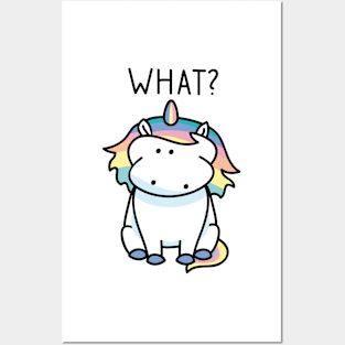 Funny unicorn- what Posters and Art